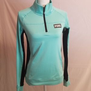 Pink Victoria Secrets Mint and Black Zip Pullover